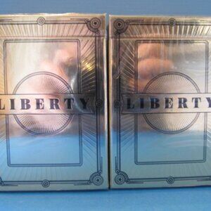 TWO DECKS OF LIBERTY GOLD LUXURY PLAYING CARDS, KINGS WILD PROJECT, EPCC